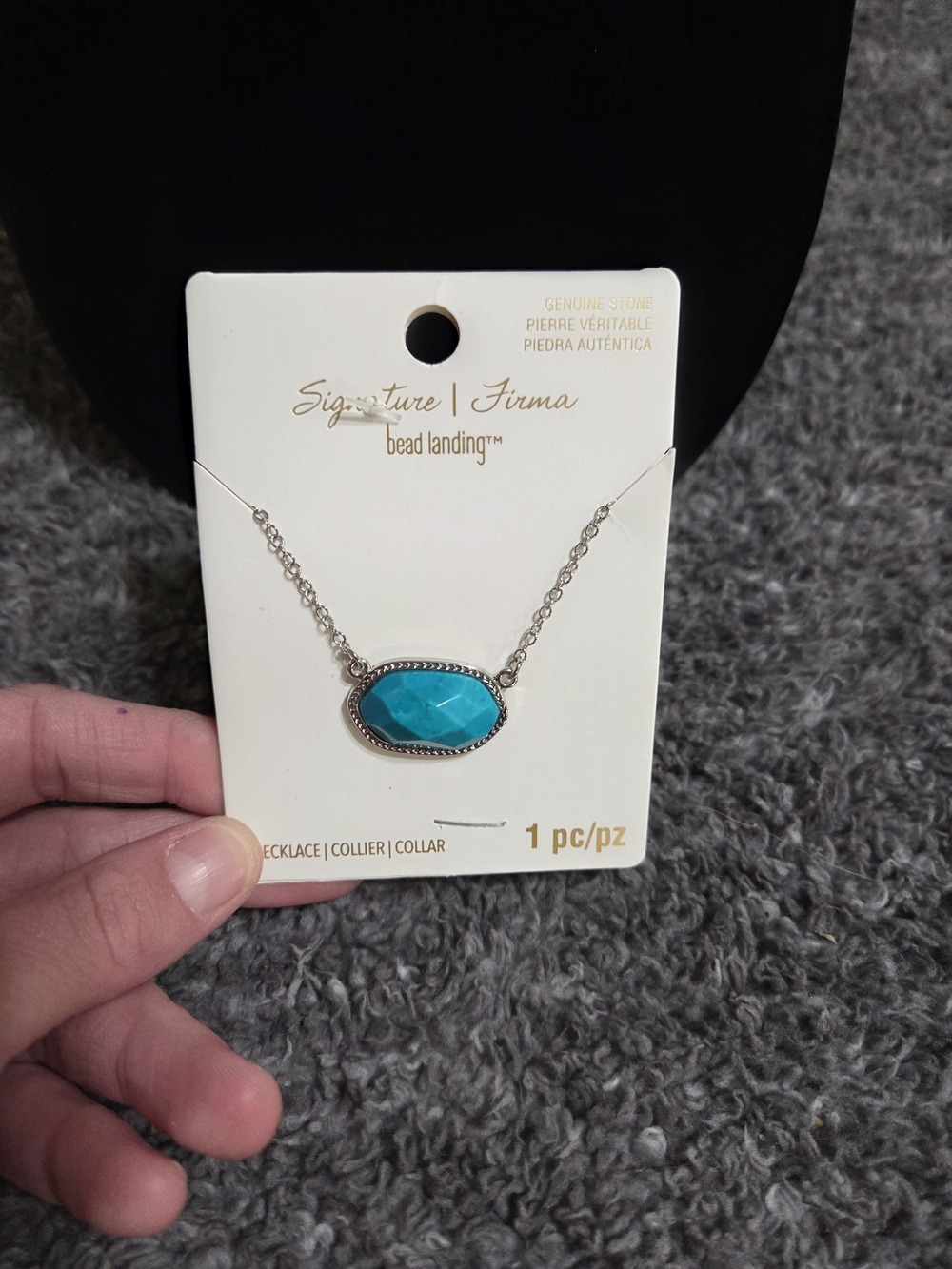 Turquoise Faceted Stone Necklace